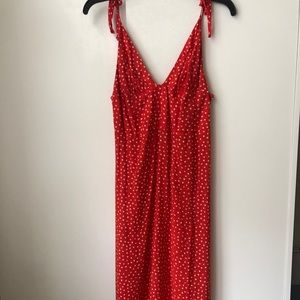 Red polkadot dress